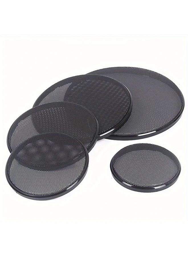 10 Inch Silver Ring Black Mesh Iron Speaker Cover Durable Car Subwoofer Grille - Image 3